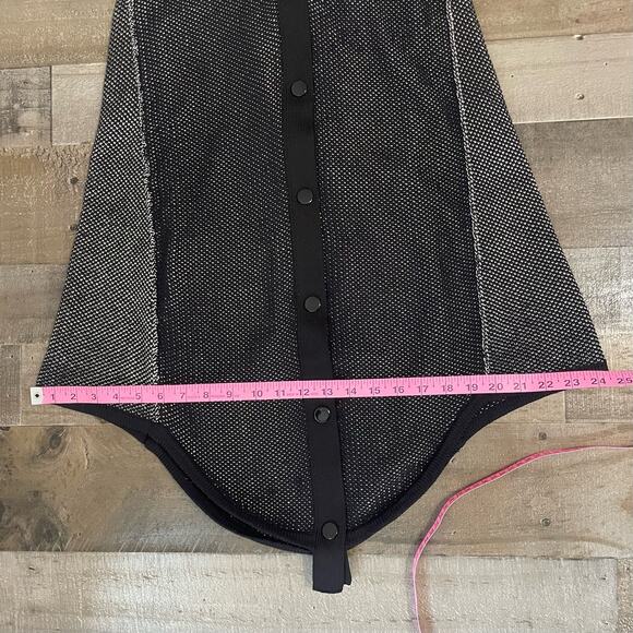 Missoni Sweater Vest Cardigan Sleeveless Racerback Knit Black Metallic Silver - Picture 16 of 16